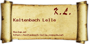 Kaltenbach Lelle névjegykártya